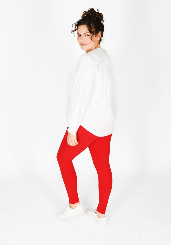 Plus Size Poppy Red High Waisted Leggings 1