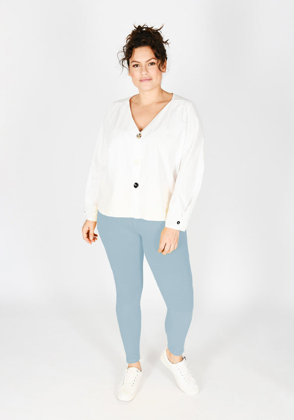 Classic Plus Size Powder Blue Leggings