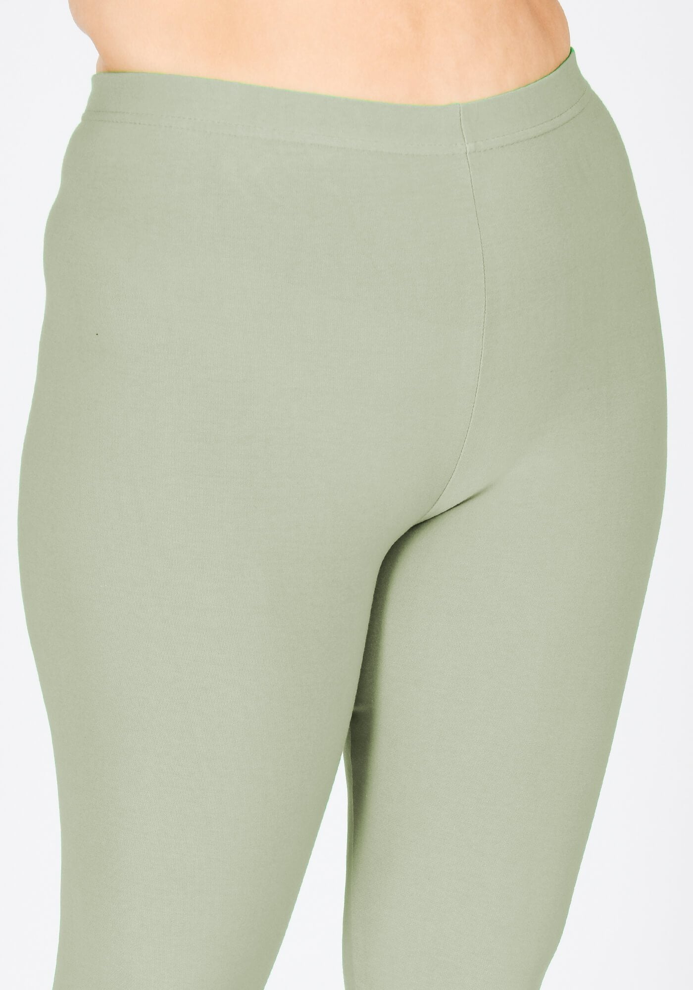 Classic Plus Size Sage Green Leggings