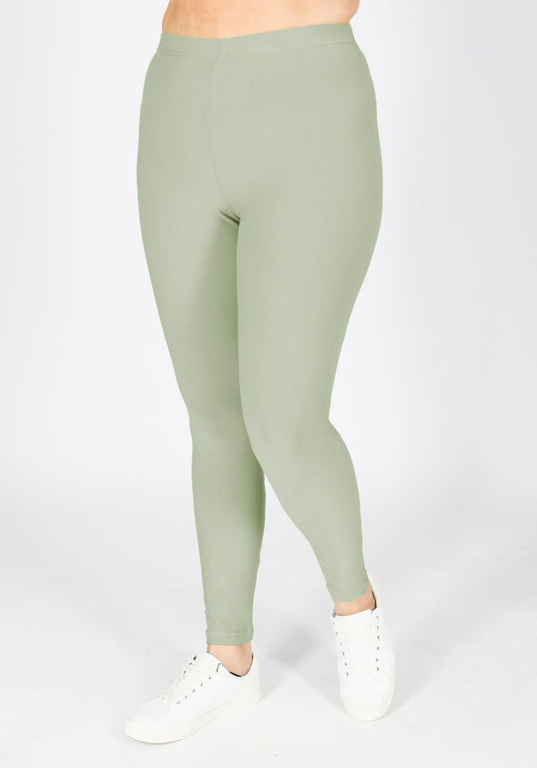 Classic Plus Size Sage Green Leggings
