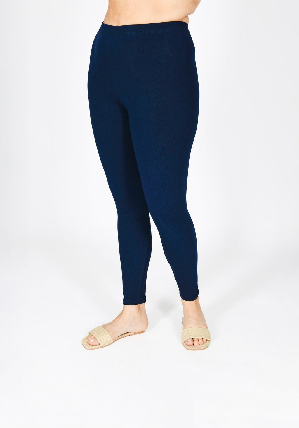 Classic Plus Size Navy Blue Leggings 1