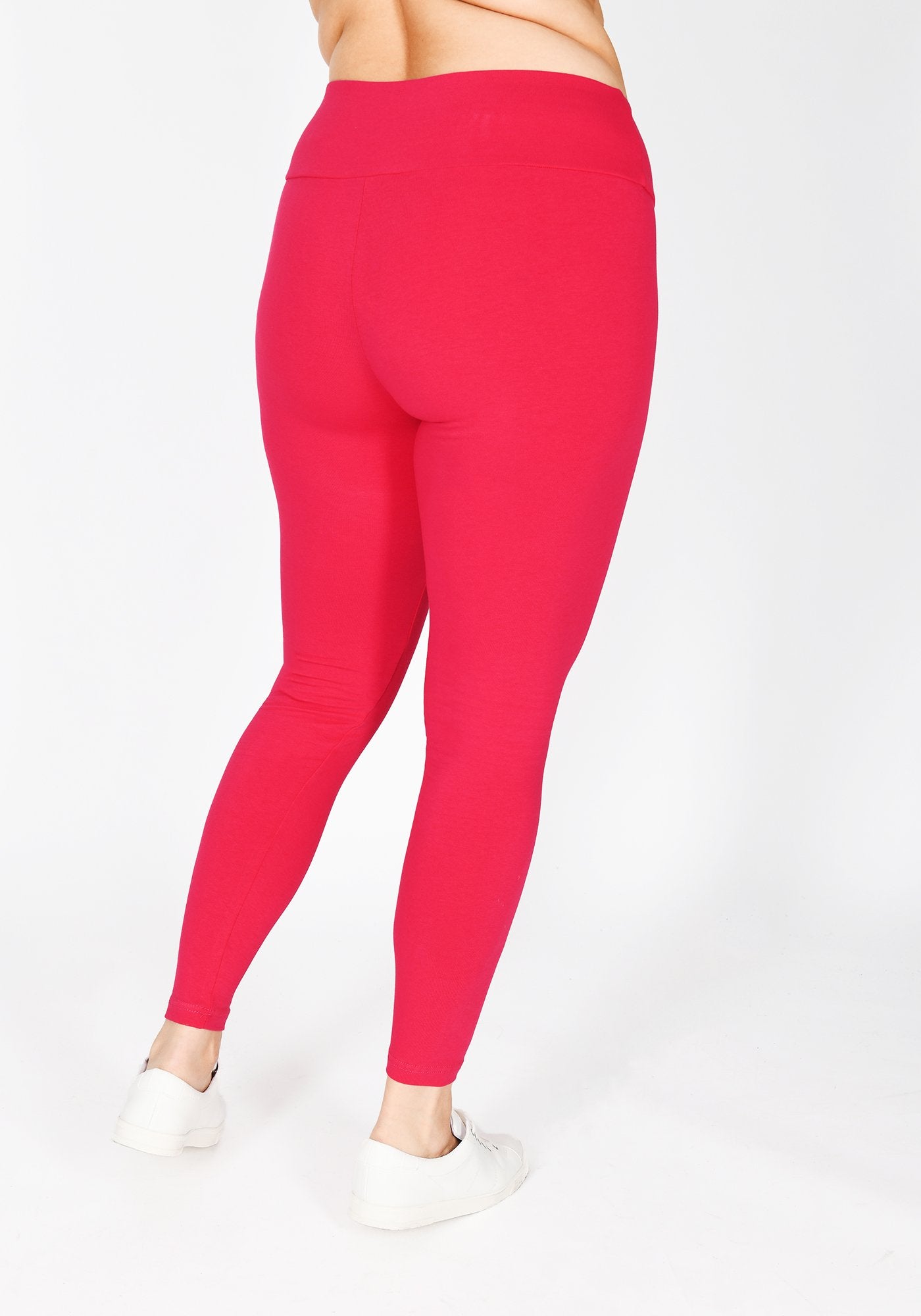 Plus Size Intense Pink High Waisted Leggings 3