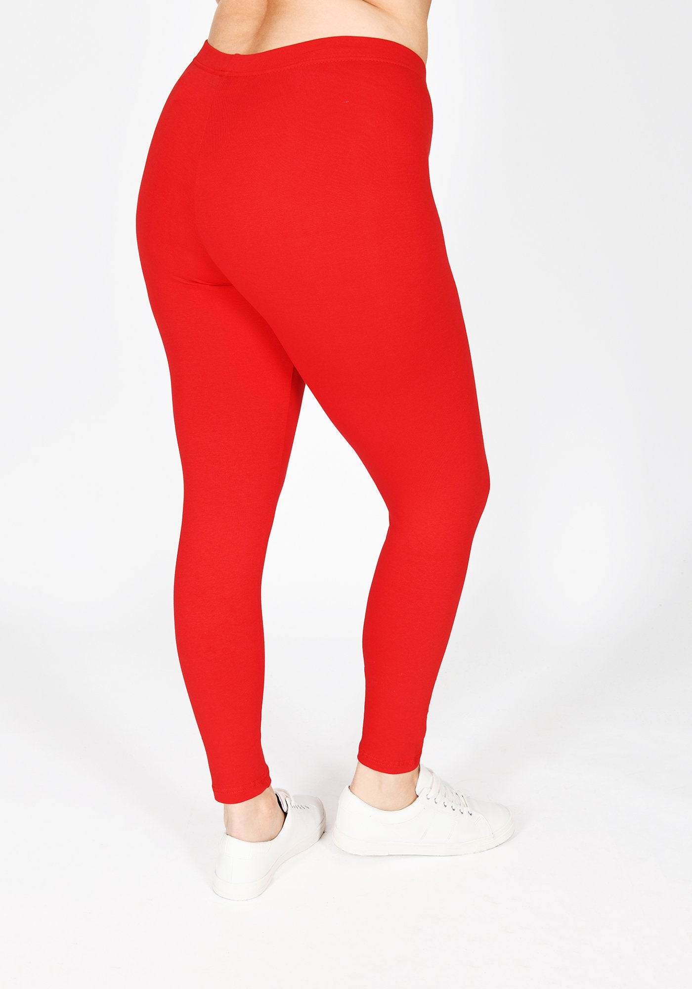 Classic Plus Size Poppy Red Leggings 3