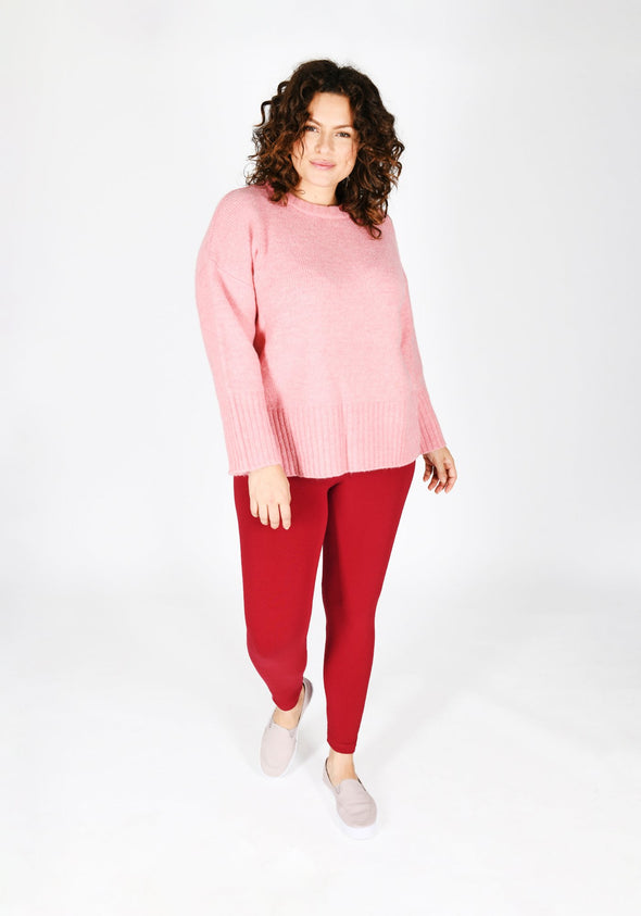 Classic Plus Size Red Wine Leggings 1