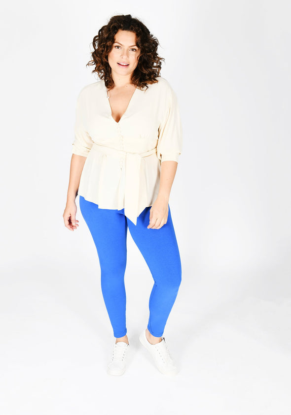 Classic Plus Size True Blue Leggings 1