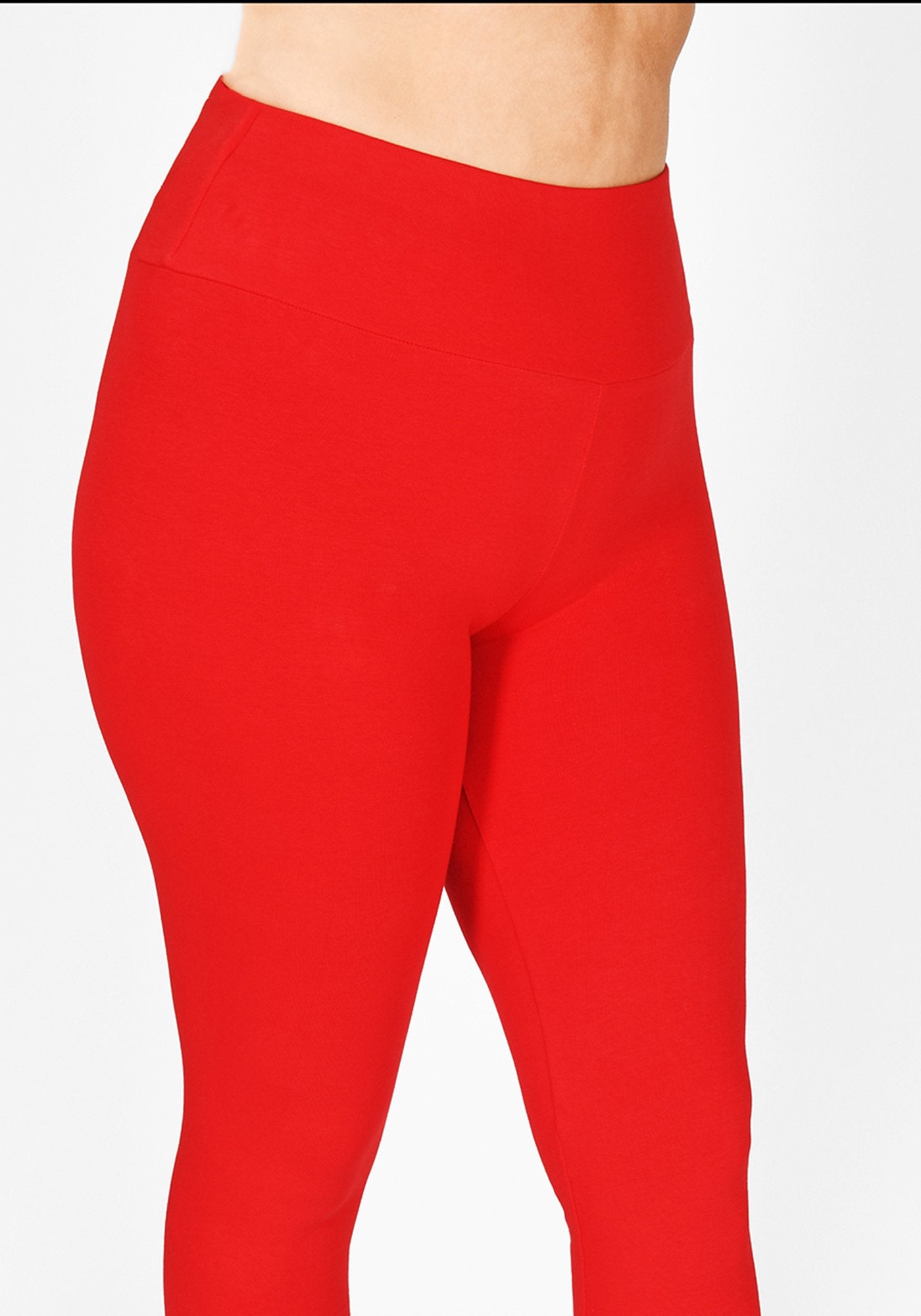 Plus Size Poppy Red High Waisted Leggings 4