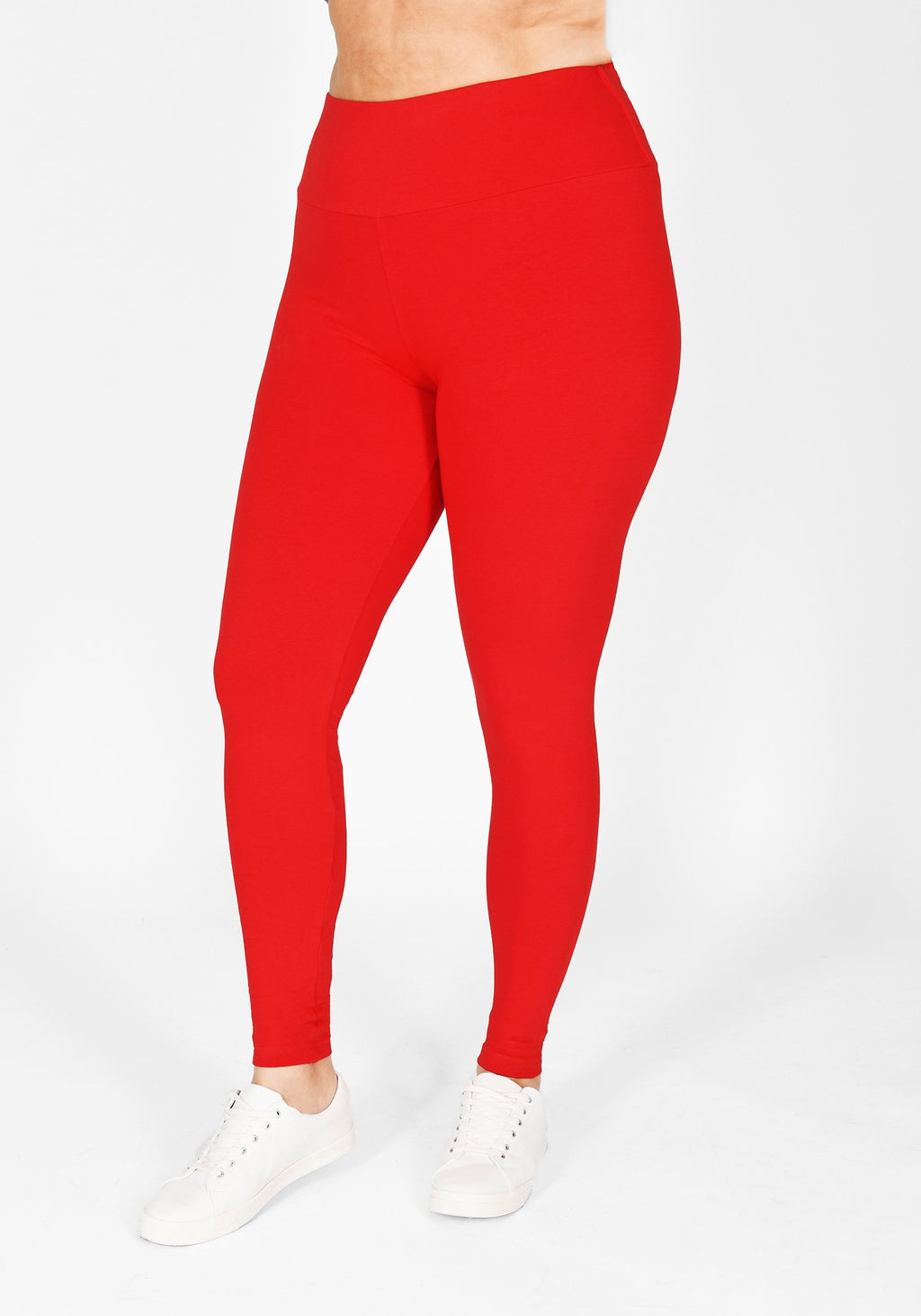 Plus Size Poppy Red High Waisted Leggings 1