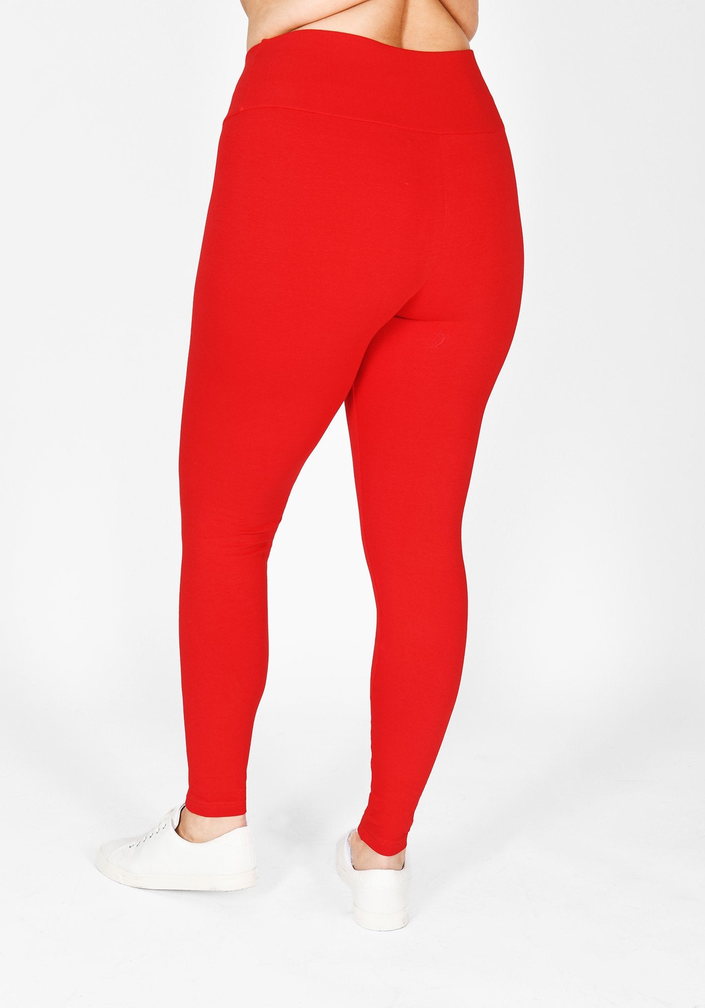 Plus Size Poppy Red High Waisted Leggings 3