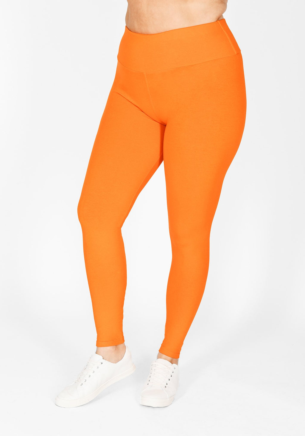 Plus Size Tiger Orange High Waisted Leggings 1