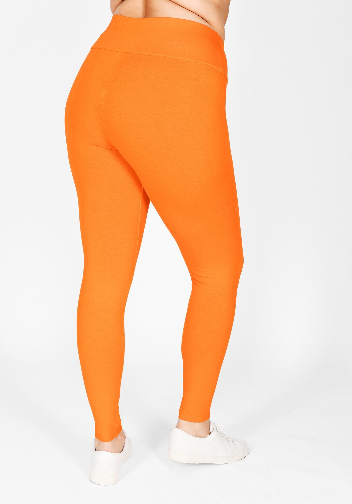 Plus Size Tiger Orange High Waisted Leggings 3
