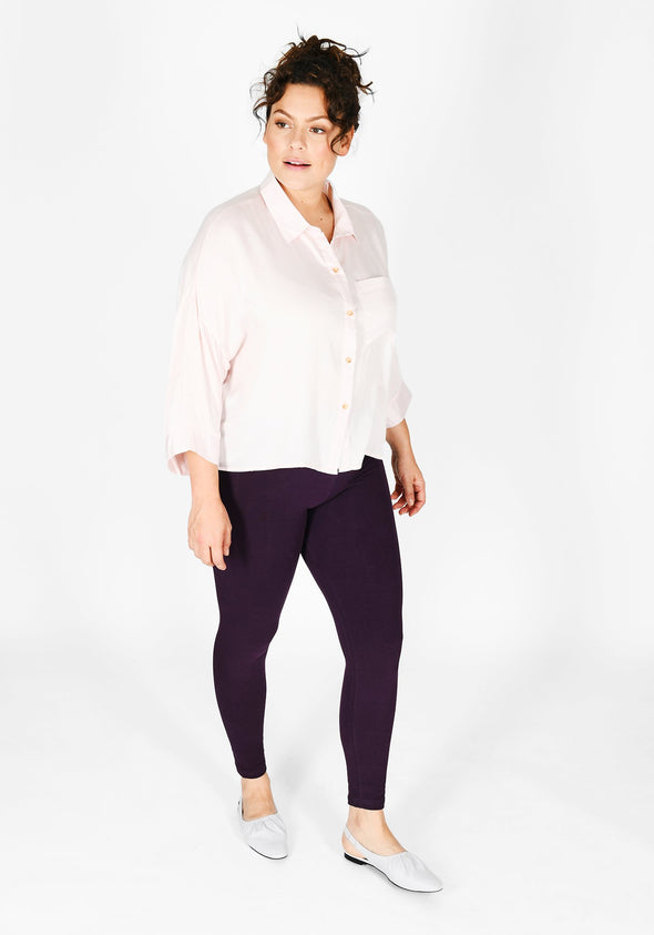 Classic Plus Size Acai Purple Leggings 1