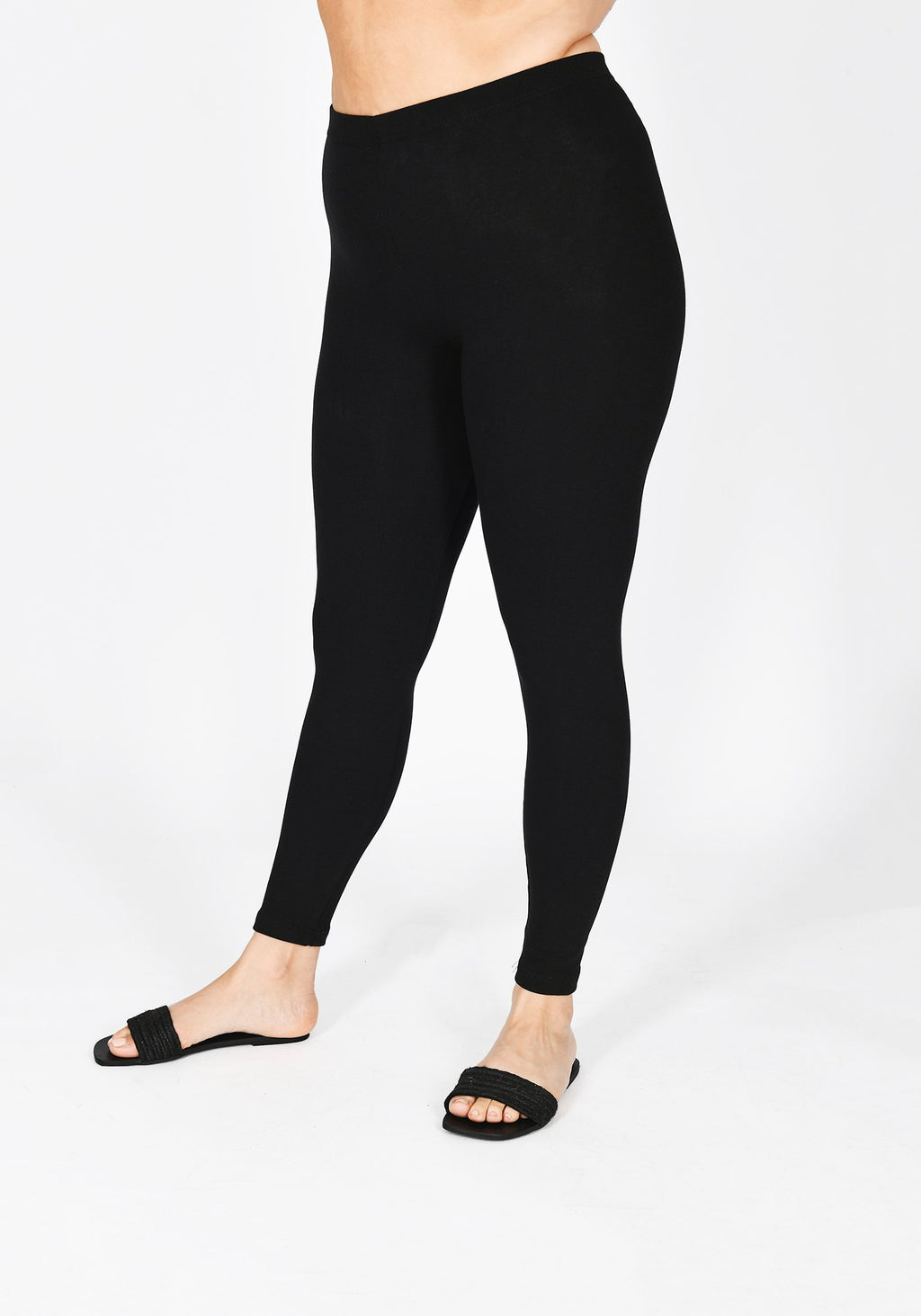 Classic Plus Size Black Leggings 1