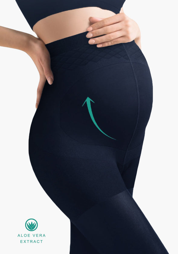 Navy Maternity Tights 100 Denier
