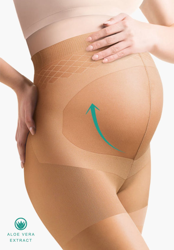 Beige Maternity Tights 100 Denier