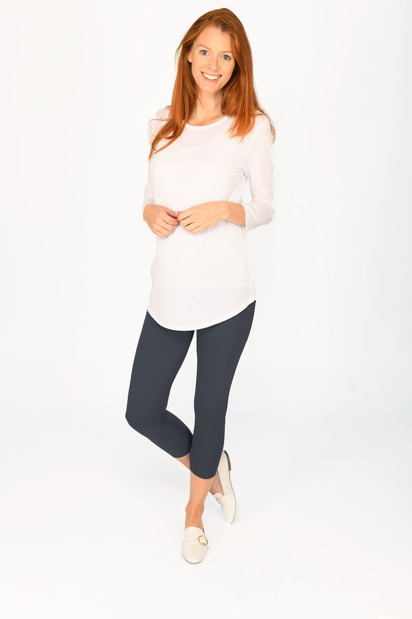 Odyssey Grey Maternity Cropped Leggings
