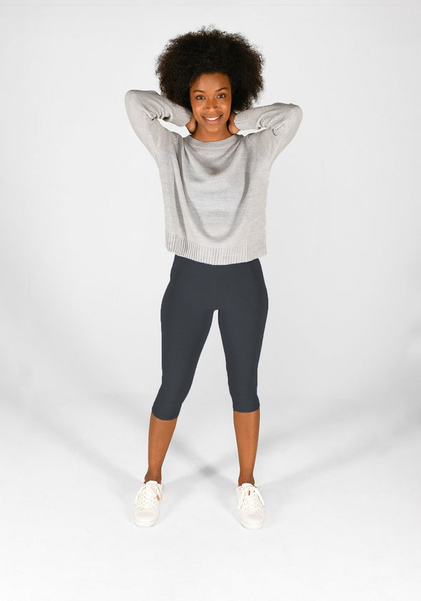 Odyssey Grey Cropped Leggings
