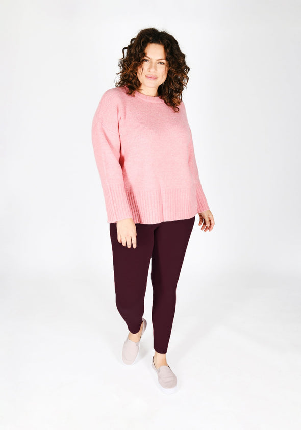 Classic Plus Size Burgundy Leggings