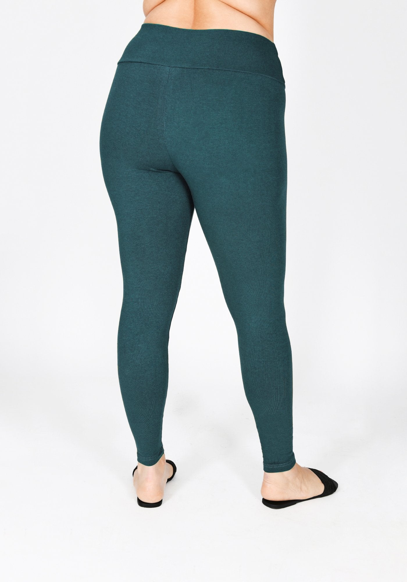 Plus Size Petrol Blue High Waisted Leggings