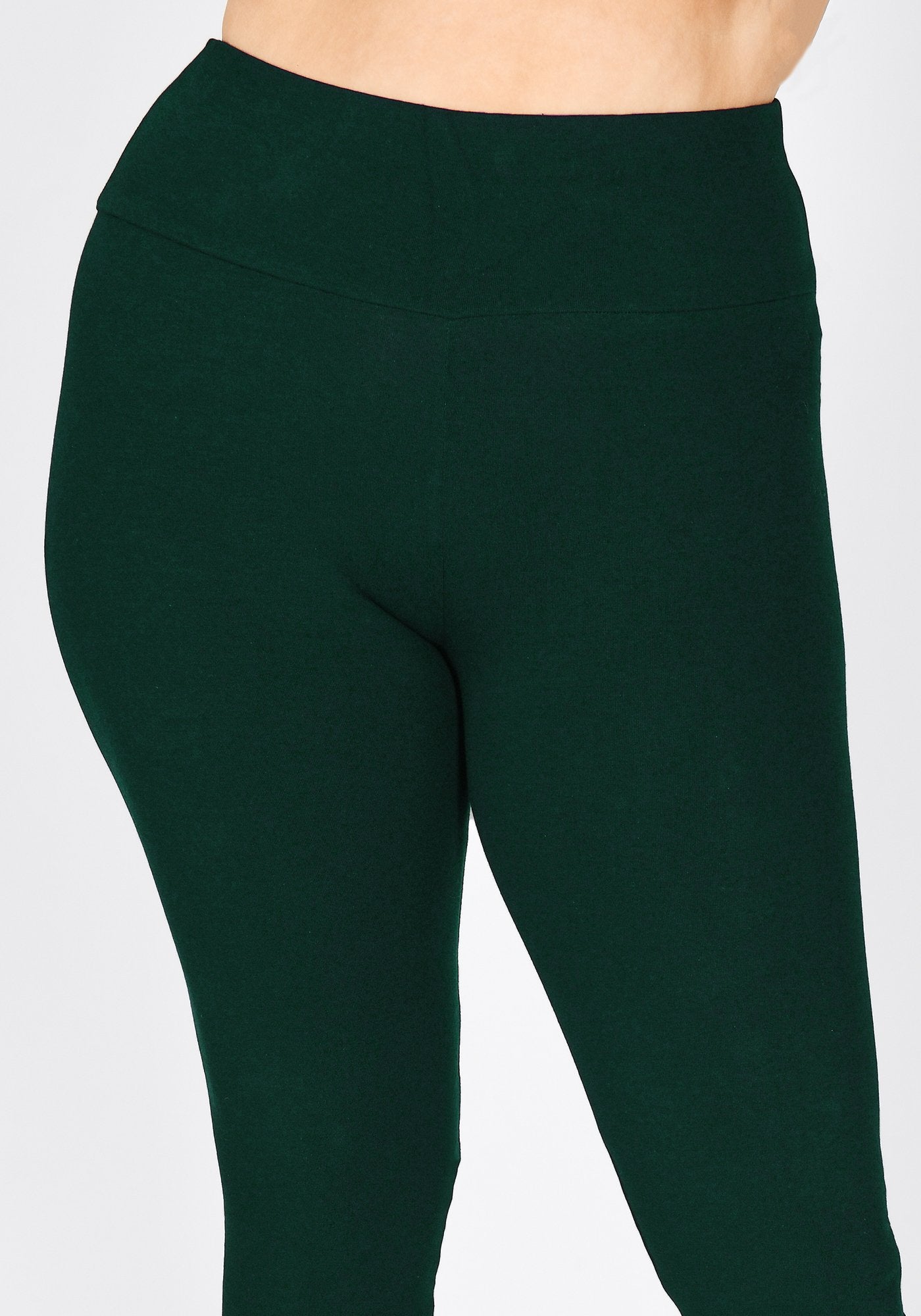 Plus Size Forest Green High Waisted Leggings