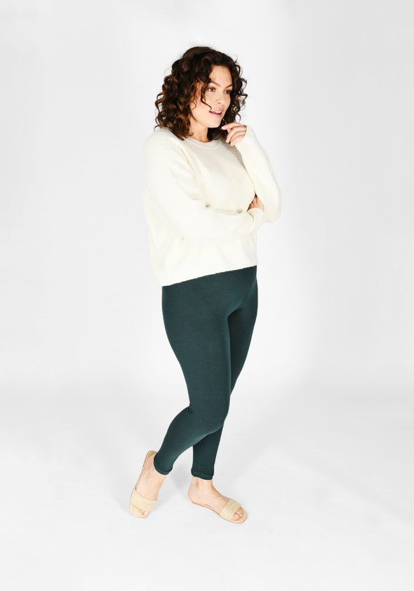 Classic Plus Size Petrol Blue Leggings