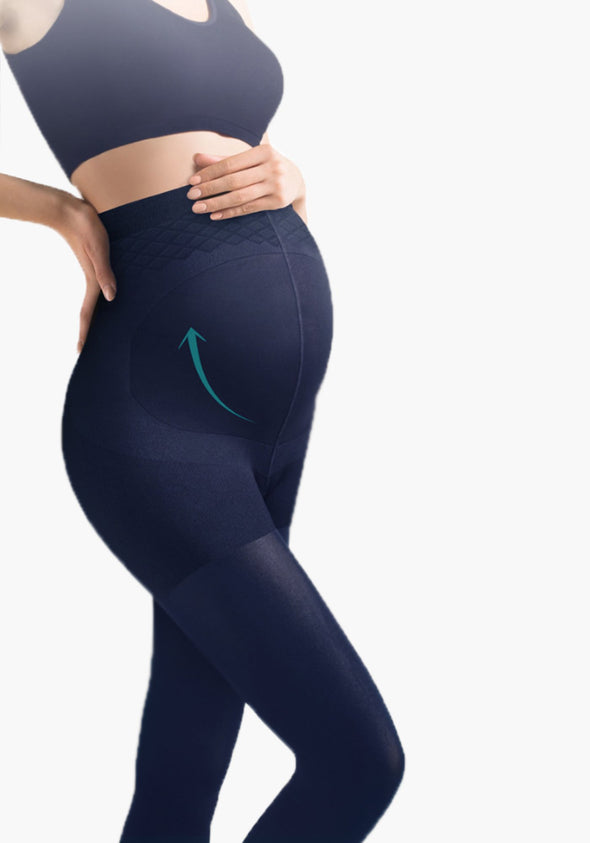 Navy Maternity Tights 100 Denier